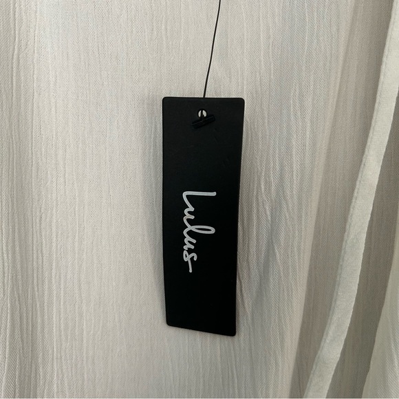 NWT Lulu’s White Harbor Point Flutter-Sleeve Mini Wrap Dress - Picture 9 of 11